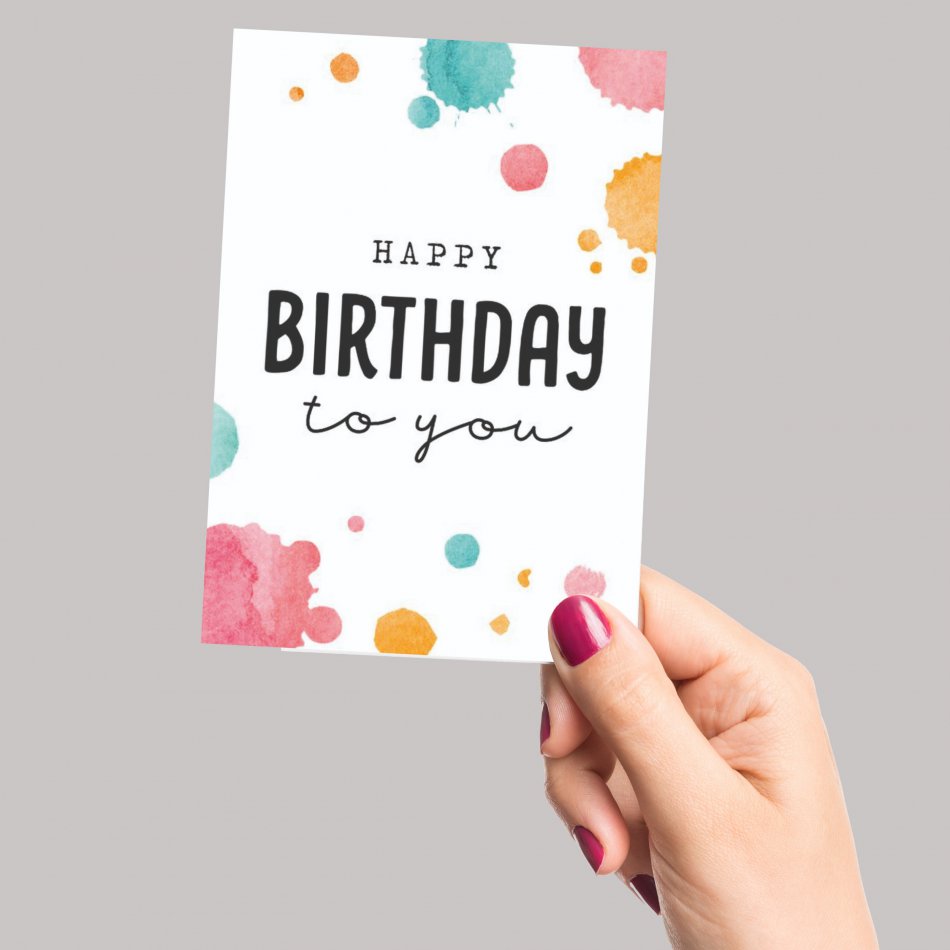 Verjaardag Birthday To You Aquarel