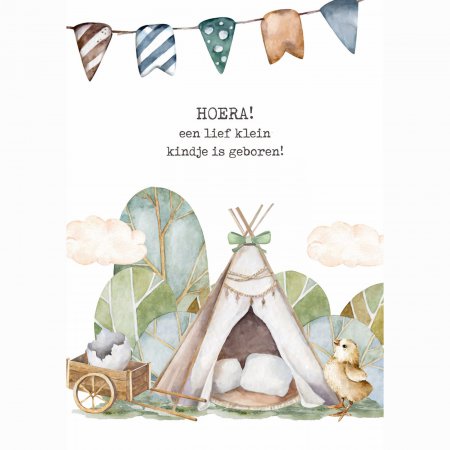 Geboorte Hoera een lief klein kindje is geboren