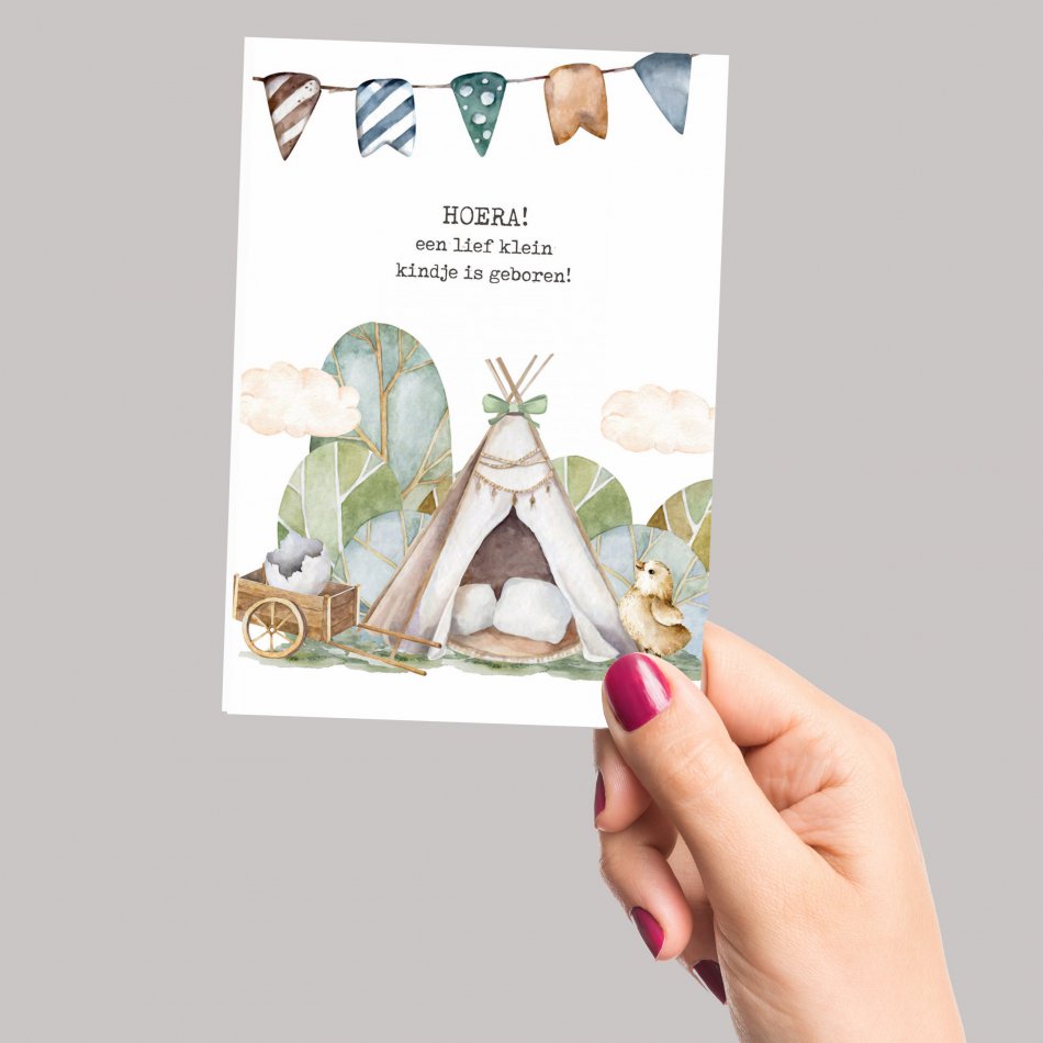 Geboorte Hoera een lief klein kindje is geboren