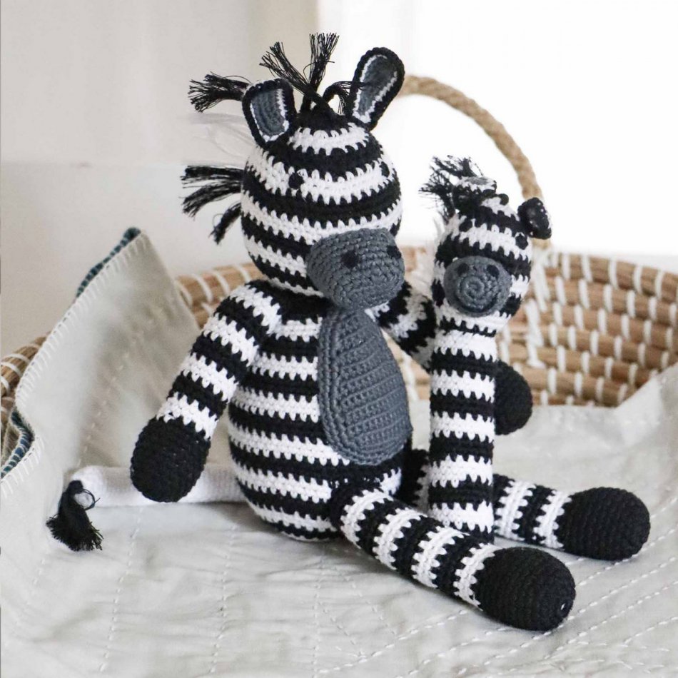 Gehaakte knuffel zebra