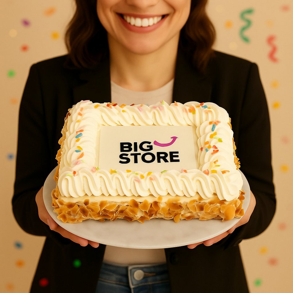 Feestelijke slagroomtaart 16 personen