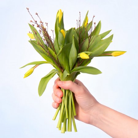 Tulpen Geel brievenbus